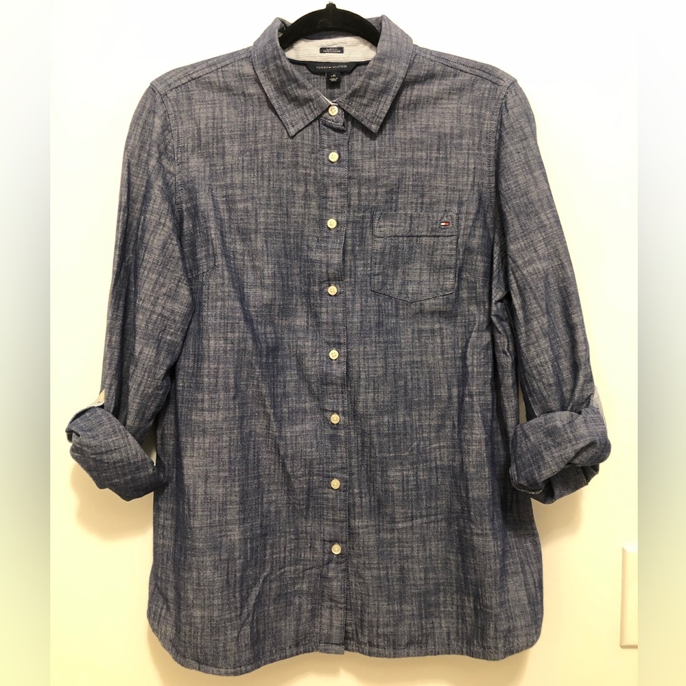 Tommy Hilfiger Dark Wash Denim Button-up